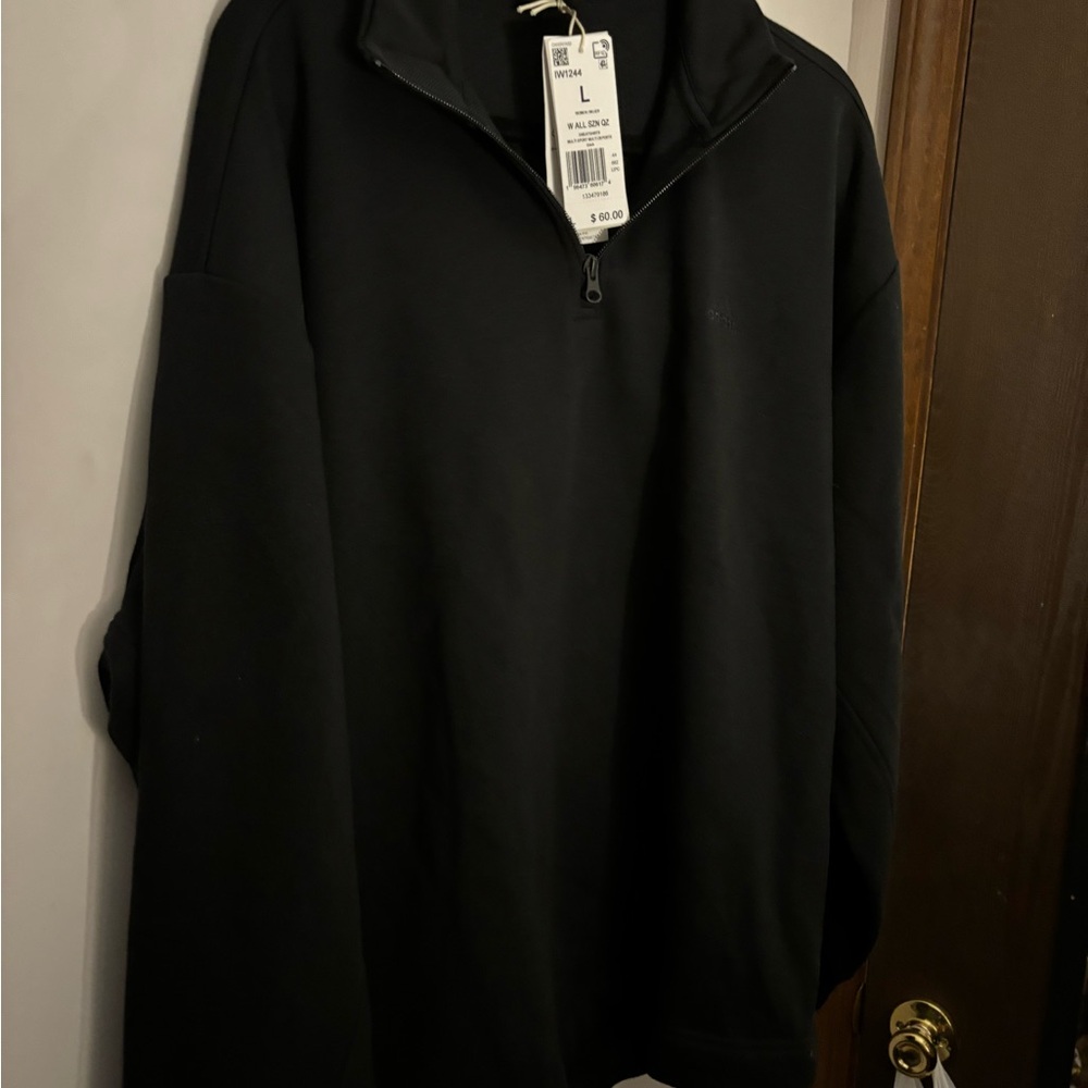 Adidas Black Half-Zip Pullover - Size L